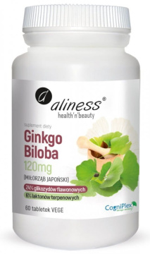 Aliness Ginkgo Biloba 120 mg, 60 tabletek vege