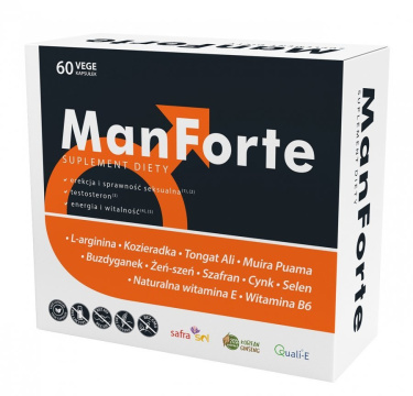 ManForte, dla mężczyzn, 60 kapsułek vege