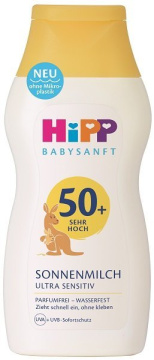 HiPP Babysanft, balsam ochronny na słońce, SPF50+, 200 ml