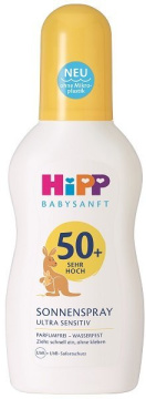 HiPP Babysanft, balsam ochronny w sprayu na słońce, SPF50+, 150ml