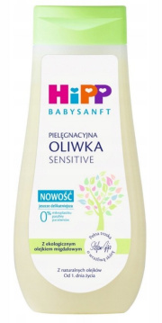 HiPP Babysanft Sensitive, oliwka pielęgnacyjna, 200 ml
