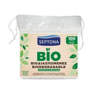 Septona Ecolife, biodegradowalne patyczki higieniczne, 100 sztuk