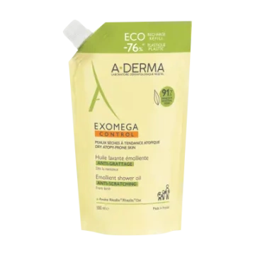 A-derma Exomega Control, olejek emolient pod prysznic przeciw drapaniu, 500 ml