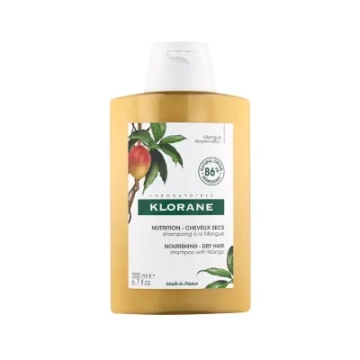 Klorane, szampon odżywczy do włosów suchych, z mango, 200 ml