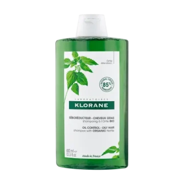 Klorane, szampon z organiczną pokrzywą, do włosów przetłuszczających się, 400 ml