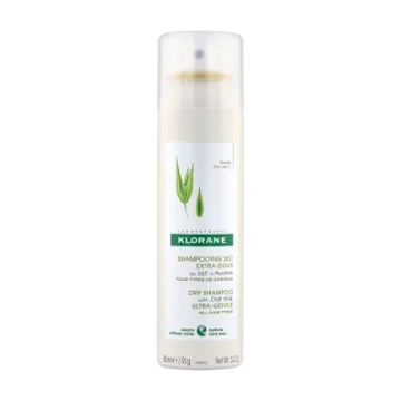 Klorane, ultrałagodny szampon suchy w aerozolu z mleczkiem z owsa, 150 ml