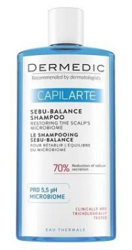 Dermedic, Capilarte Sebu-Balance, szampon przywracający równowagę mikrobiomu skóry, 300 ml