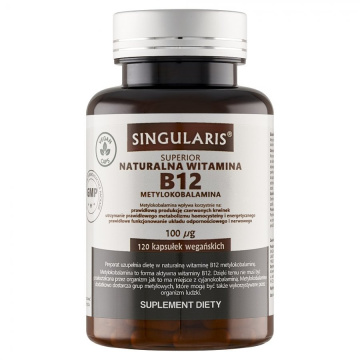 Singularis Naturalna Witamina B12 (metylokobalamina) 1000 µg, 120 kapsułek wegańskich