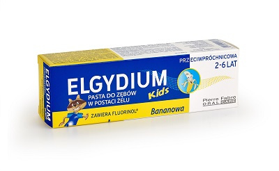 Elgydium Kids, bananowa pasta do zębów dla dzieci od 2 do 6 lat, 50 ml