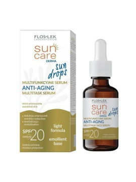 Flos-Lek Laboratorium, Sun Care Derma Sun Drops, multifunkcyjne serum Anti-Aging SPF20, 30 ml