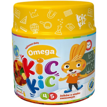Omega Kic Kic, 45 żelków o smaku owocowym