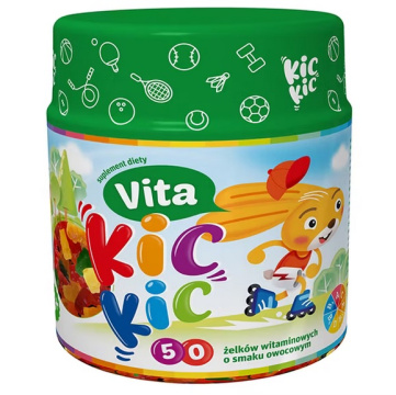 Vita Kic Kic, 50 żelków witaminowych o smaku owocowym