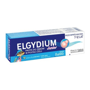 ELGYDIUM JUNIOR BUBBLE Pasta do zębów dla dzieci (7-12 lat) 50 ml