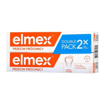 ELMEX PRZECIW PRÓCHNICY pasta do zębów z aminofluorkiem DUOPACK 2 x 75 ml