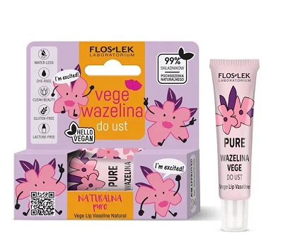Floslek Lip Care Vege Wazelina do ust Pure - naturalna 10g