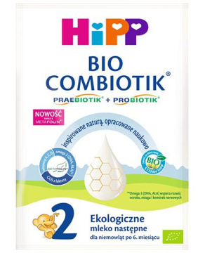 HiPP 2 BIO Combiotik ekologiczne mleko następne dla niemowląt po 6 miesiącu, 27 g