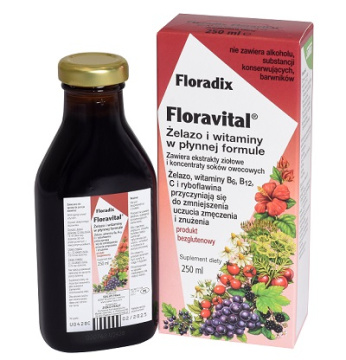 Floradix Floravital, produkt bezglutenowy, 250 ml