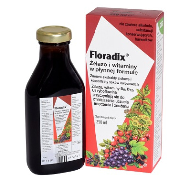 Floradix Żelazo i witaminy, 250 ml