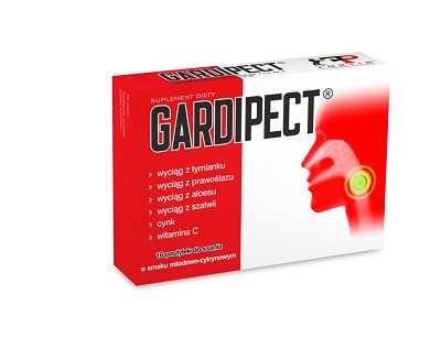 Gardipect (smak miodowo-cytrynowy), 16 pastylylek