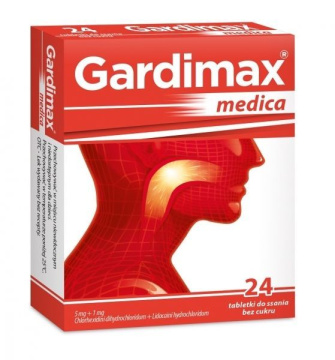 Gardimax Medica, 24 tabletki do ssania bez cukru