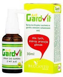 Gardvit A+E, spray do gardła, aromat mięty, 30 ml