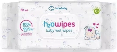 H2Owipes baby, mokre chusteczki od 1 dnia życia, 48 sztuk
