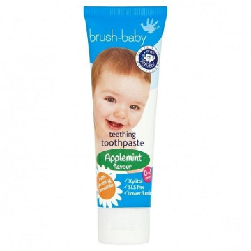 Brush-Baby pasta do zębów z rumiankiem dla dzieci w wieku 0-2 lat, jabłkowo-miętowa, 50 ml