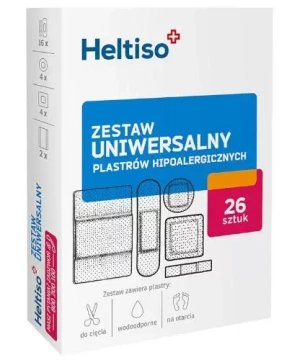 Heltiso, plastry hipoalergiczne, zestaw uniwersalny, 26 sztuk