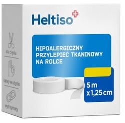 Heltiso, przylepiec tkaninowy, 5m x 1,25 cm, 1 sztuka (rolka)
