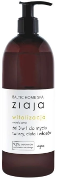 Ziaja Baltic Home Spa witalizacja, żel 3 w 1 do mycia twarzy, ciała i włosów, 500 ml