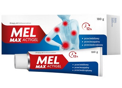 Mel Max Actigel, żel 20 mg/g, 180 g