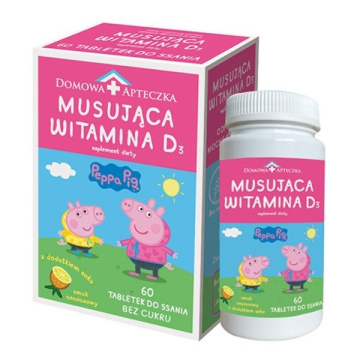 Domowa Apteczka musująca witamina D3,  60 tabletek do ssania