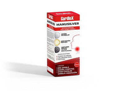 Gardlox Manusilver, płyn do płukania jamy ustnej i gardła, 250 ml