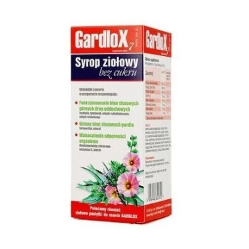 Gardlox, syrop ziołowy bez cukru, 120 ml