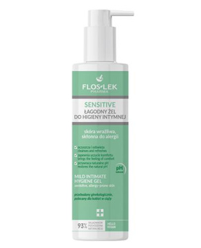 Flos-Lek Sensitive, łagodny żel do higieny intymnej do skóry wrażliwej, 225 ml