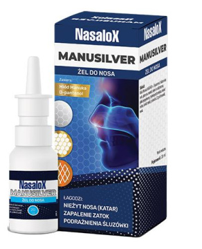 Nasalox Manusilver, żel do nosa, 20 ml