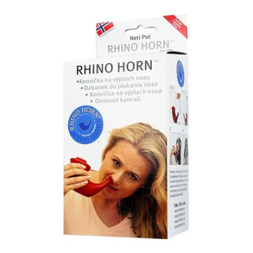 Rhino Horn, dzbanek do płukania nosa, czerwony, 1 sztuka
