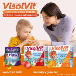 VisolVit Junior Orange, witaminy dla dzieci po 3 r.ż., musujący proszek o smaku pomarańczowym, 10 saszetek