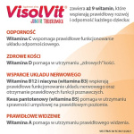 VisolVit Junior Truskawka, witaminy dla dzieci po 3 r.ż., musujący proszek o smaku truskawkowym, 30 saszetek