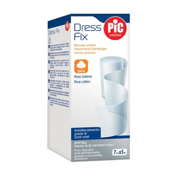 PiC DressFix, bandaż obrębiony, 7 cm x 5 m, 1 sztuka