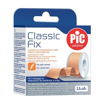 PiC Classic Fix, plaster płócienny na szpuli, 5 m x 2,5 cm, 1 sztuka