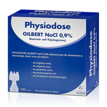 GILBERT sól fizjologiczna NaCl 0,9% 5 ml 100  ampułek