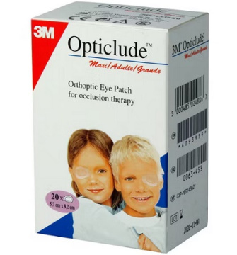 Opticlude, plaster na oko do terapii okluzyjnej, 5,7 cm x 8 cm, 20 sztuk