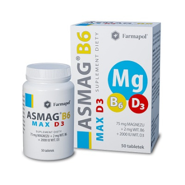 Asmag B6 MAX D3, 50 tabletek