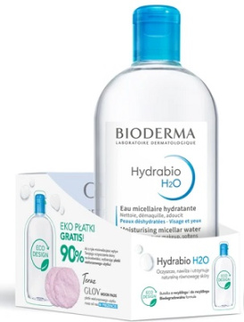 Bioderma Hydrabio H2O woda micelarna, 500 ml + płatki