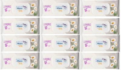 Aqua Wipes Premium papier toaletowy mokry 12 x 40 sztuk (12-pack)