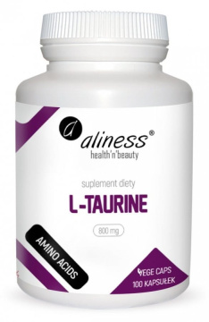 Aliness L-Taurine 800 mg, 100 kapsułek vege
