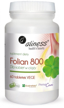 Aliness Folian dla kobiet w ciąży 800 µg, 60 tabletek vege