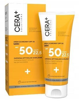 Cera+ Solutions, lekki krem ochronny SPF50, skóra wrażliwa, przetłuszczająca się i trądzikowa, 50 ml