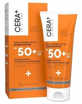 Cera+ Solutions, krem ochronny SPF50, skóra wrażliwa, skłonna do przebarwień, 50 ml